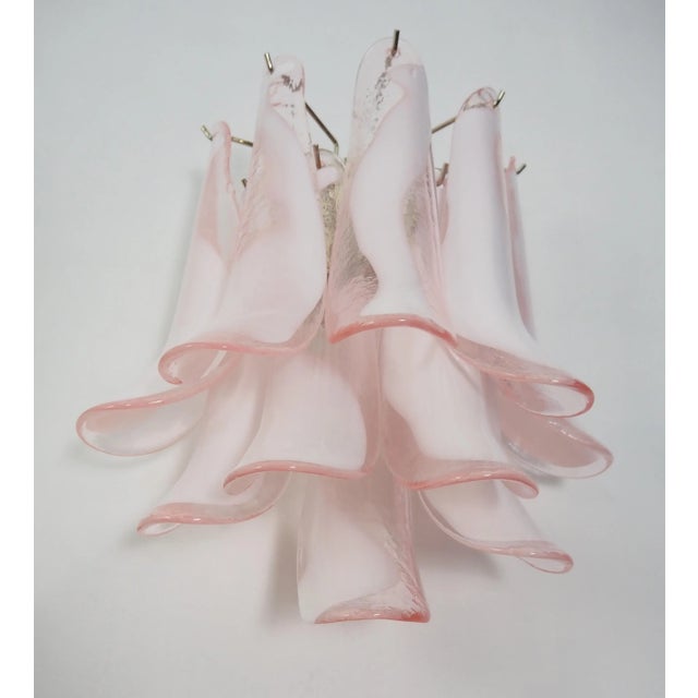 Italian Murano Petal Sconces in the style of Mazzega, 1970s, Set of 4 For Sale - Image 3 of 10