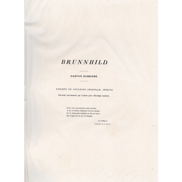 Paper Gaston Bussière, Brunnhild, 1898, Lithograph & Paper For Sale - Image 7 of 9