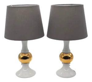 Glass Table Lamps by Uno & Östen Kristiansson for Luxus, Sweden, 1970s, Set of 2