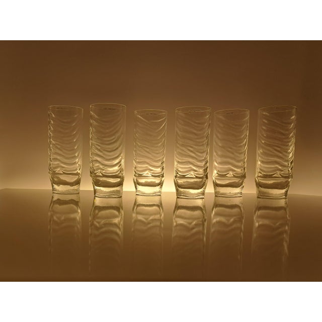 Crystal Highball Glasses by Fabio Frontini for Arnolfo Di Cambio, 1970s, Set of 6 For Sale - Image 8 of 10
