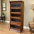 Brown Legacy 5 Stack Barrister Bookcase - Light Brown Walnut For Sale - Image 8 of 8