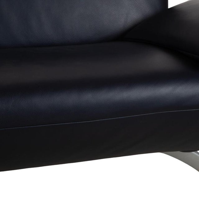 Leather Three-Seater Blue 1900 Sofa Couch from Rolf Benz For Sale - Image 4 of 12