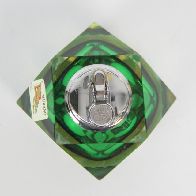 Mid-Century Modern Faceted Murano Glass Lighter by Mandruzzato for Alessandro Mandruzzato, 1960s For Sale - Image 3 of 4