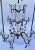 Crystal Chandelier, Iron Frame With Semi-Black Painted Finish & Clear and Amethyst Crystals For Sale - Image 11 of 12