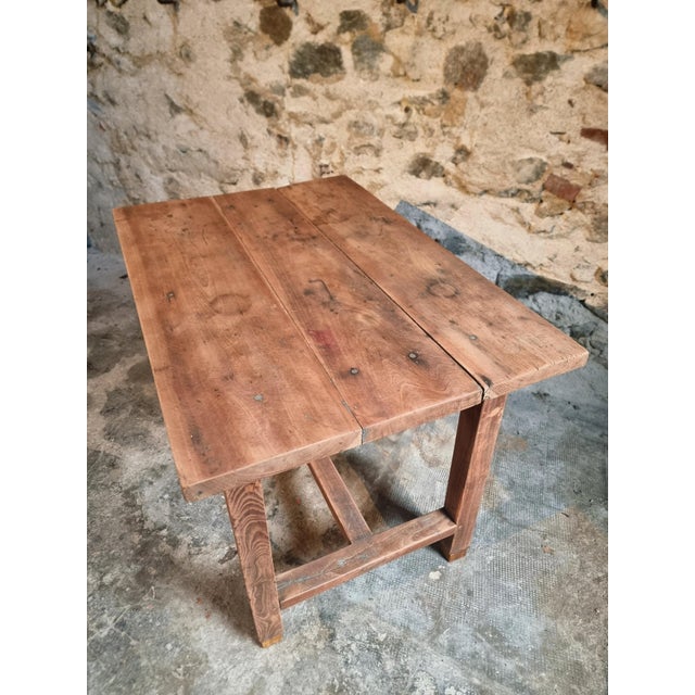 Antique French Cherrywood Worktable or Writing Desk, 19th Century For Sale - Image 4 of 15