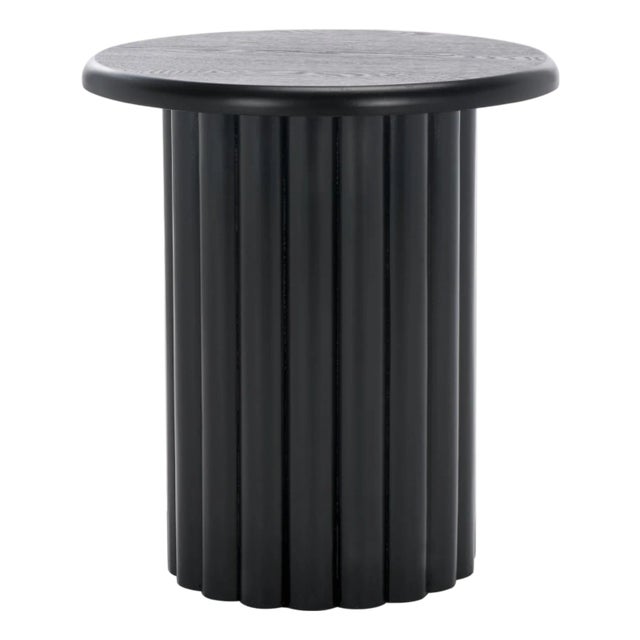 Monka Round End Table in Black For Sale