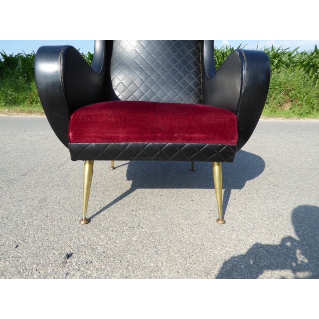 Metal Italian Lounge Chair, 1950s For Sale - Image 7 of 9