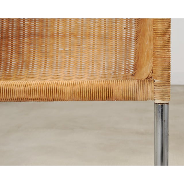 Set of Nine Harvey Probber D43 Rattan Wicker Cantilever Chairs For Sale - Image 15 of 18