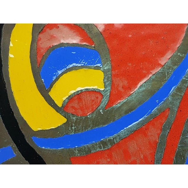 Multi-Colored Enameled Bronze Bowl by Mario Marè, 1972 For Sale - Image 4 of 10