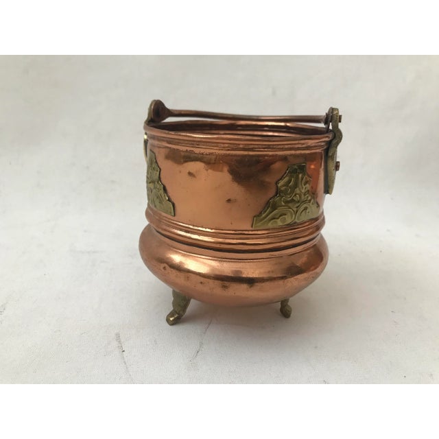 1960s Handle Footed Copper Brass Decorative Planters - a Pair For Sale In Miami - Image 6 of 8