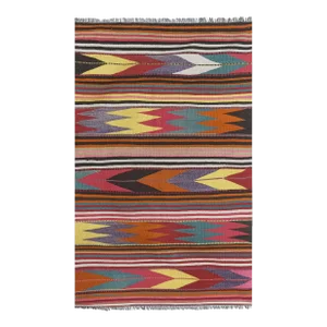 Turkish Colorful Kilim Rug 2'12" X 4'11"