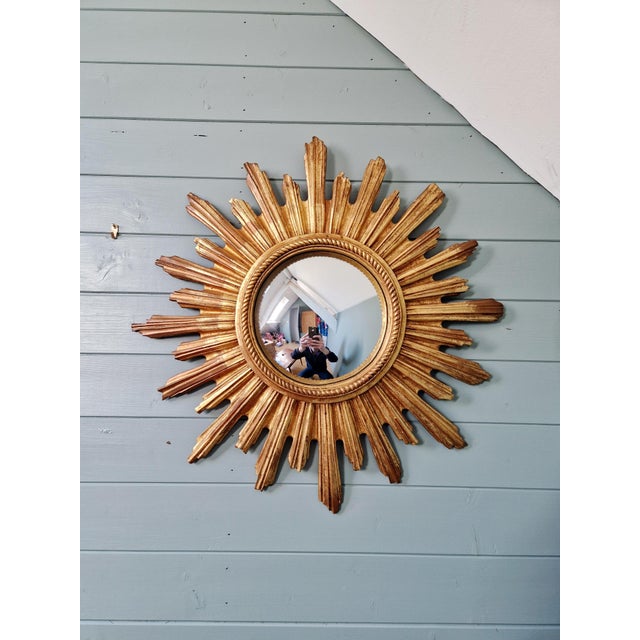 Gilt Sunburst Mirror, 1960s-1970s For Sale - Image 11 of 13