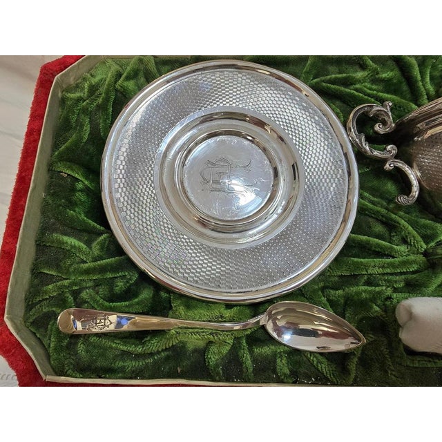 19th Century Silver Baptismal Set, 1890, Set of 5 For Sale - Image 12 of 18