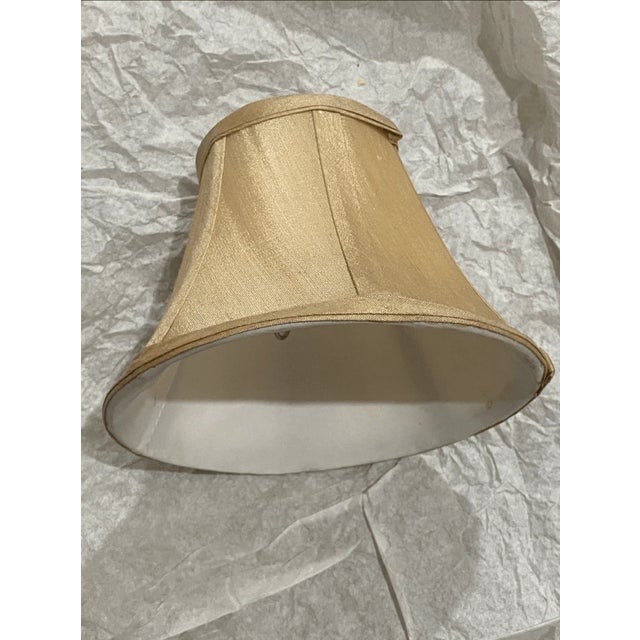 Good condition This beautifully crafted shade features a classic bell empire silhouette with subtle vertical paneling,...