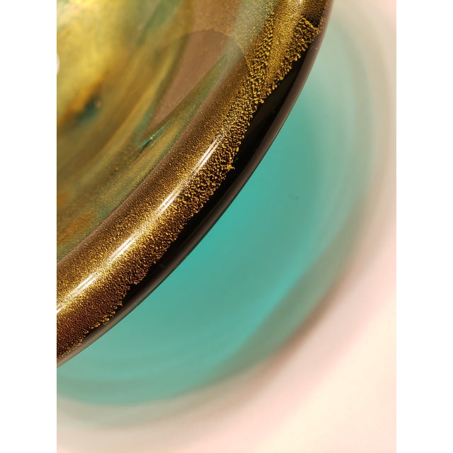 Pauly & C Murano Green Aventurine Glass Bowl 1930s For Sale - Image 10 of 13