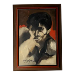 Anthony Scornavacca, New Jersey / Florida (1926-1986), Abstract Portrait Oil Painting