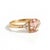Elegant Morganite & Cubic Zirconia Ring in 925 Sterling Silver, Vintage-Inspired Pink Gemstone Statement Ring Us 7 For Sale - Image 4 of 4