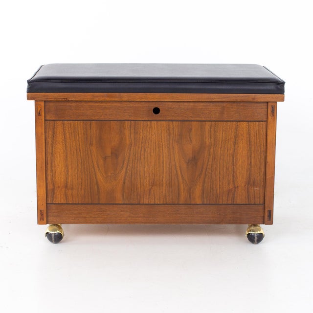 Lane Mid Century Lp Record Storage Bench Chairish