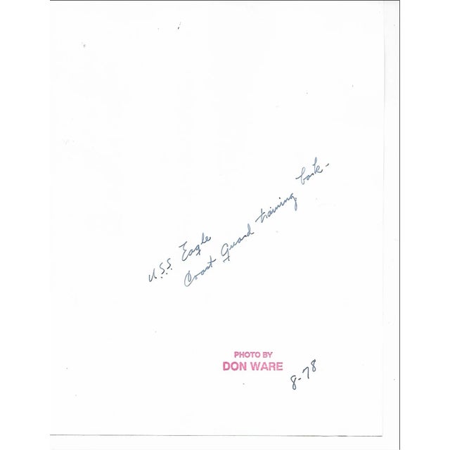 1978 black and white photo by Don Ware (1921-2006) of the Coast Guard's USS Eagle. Titled, dated and bearing Ware's studio...