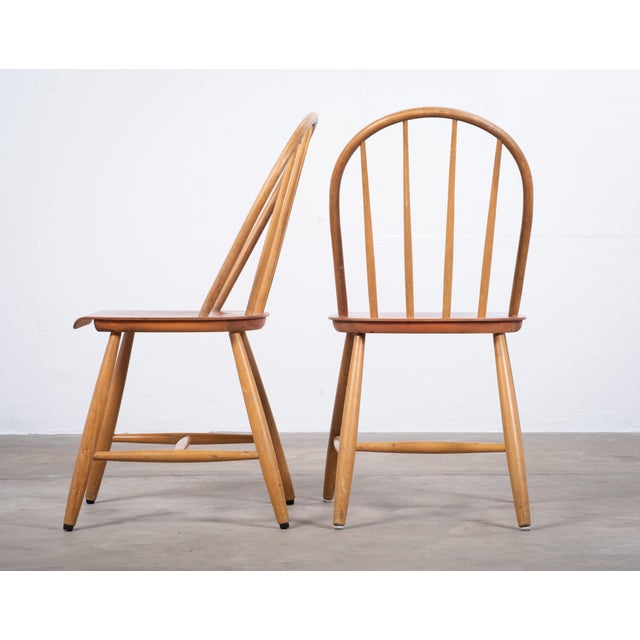 Vintage Dining Chairs in Teak and Beech by Erik Ole Jørgensen, 1960s, Set of 4 For Sale - Image 6 of 8