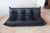 Animal Skin Black Leather 3-Seat Sofas, Corner Seat & Lounge Chair by Michel Ducaroy for Ligne Roset, Set of 3 For Sale - Image 7 of 18