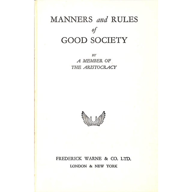 A Member of the Aristocracy [272] pp. Frederick Warne & Co. Ltd. 1947 Second Printing 7 1/2" x 5 1/4"