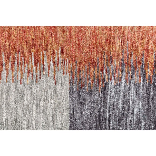 Modern Tibetan Art Deco Style “Alfonsina Rustic” Rug by Doris Leslie Blau For Sale - Image 4 of 9