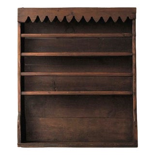 Antique French Folk Art Wall Shelf in Wood, 1900 For Sale