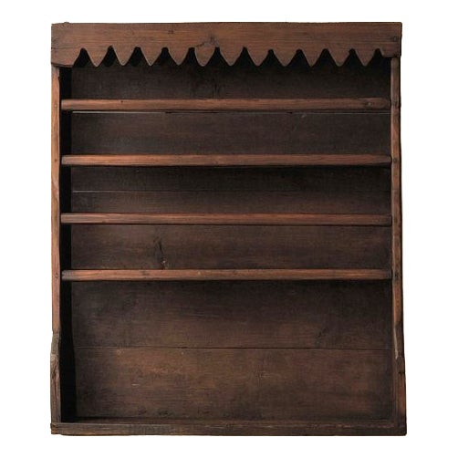 Antique French Folk Art Wall Shelf in Wood, 1900 For Sale