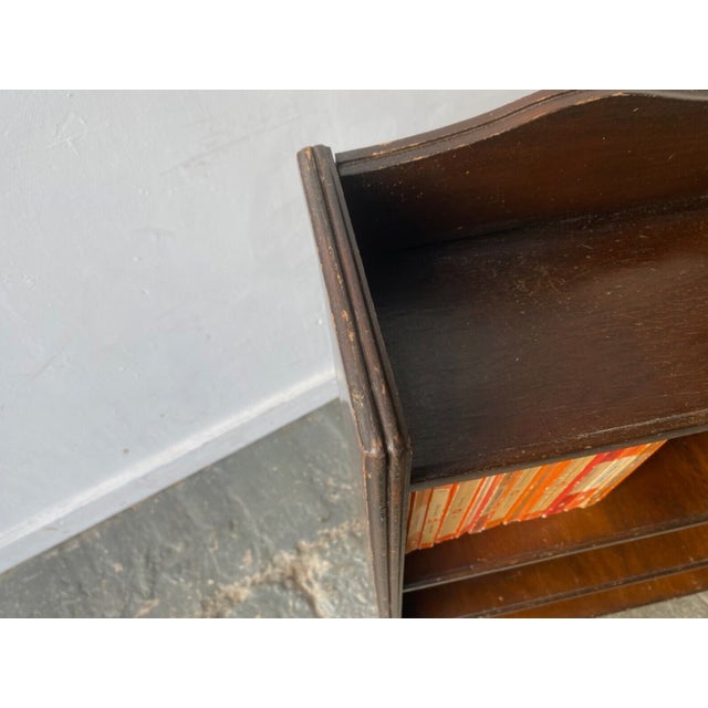 1930s Antique Early 20th Century Free Standing Oak Book Shelves, 1930s For Sale - Image 5 of 7