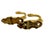 Vintage Brass Towel Bar or Curtain Rod With Ornate Cast Finials & Greek Key Mounting Brackets For Sale - Image 14 of 14