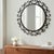 Rustic 1960s Rustic Black Wrought Iron Round Scrollwork Sunburst Wall Mirror For Sale - Image 3 of 7