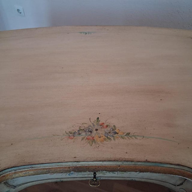 Louis XV Style Hand-Painted Lady's Writing Desk in Beech, France, 1930s For Sale - Image 15 of 18