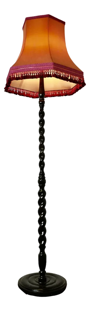 Barley Twist Floor Standing Lamp, 1920s