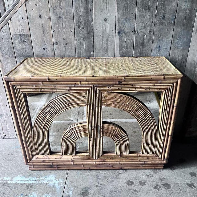 Vintage Bamboo Cabinet from Vivai Del Sud For Sale - Image 3 of 10
