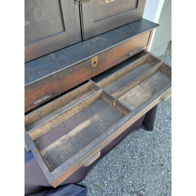 1920s Standard Tool Co. Twist Drill Machinists Cabinet Multi Drawer For Sale - Image 10 of 11
