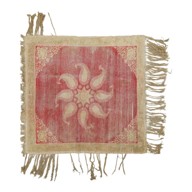 Vintage Turkish Distressed Anatolian Rug With Paisley Medallion - Rug & Kilim For Sale In New York - Image 6 of 9
