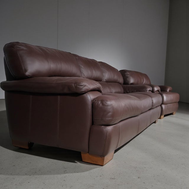 Minimalism Leather Lounge Set — Studio Edition For Sale - Image 3 of 9