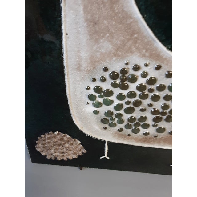 Mid 20th Century Vintage Sylvia Leuchovius Ceramic Wall Hanging Plaque For Sale - Image 5 of 8