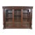 R. J. Horner Style American Empire Carved Oak Glass Front Triple Bookcase, Circa 1900 For Sale