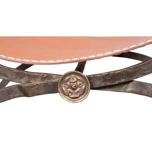 Oscar Bach Wrought Iron and Bronze Armchair For Sale - Image 11 of 11