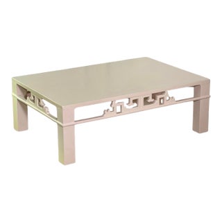 Henredon Chinoiserie White Coffee Table, 1970s For Sale