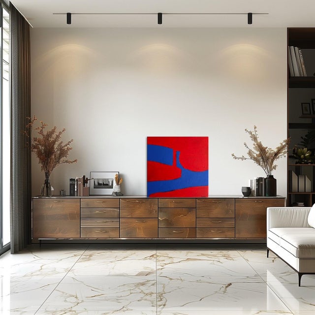 Bodasca, Red Shape, 2025, Acrylic on Canvas For Sale - Image 9 of 10