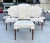 Beautiful set of 6 dining chairs, consisting of 2 arm chairs and 4 side chairs.The chairs are upholstered in white muslin...