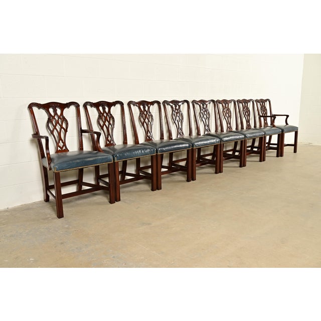 Councill Craftsmen Georgian Carved Mahogany Dining Chairs, Set of Eight For Sale - Image 14 of 14