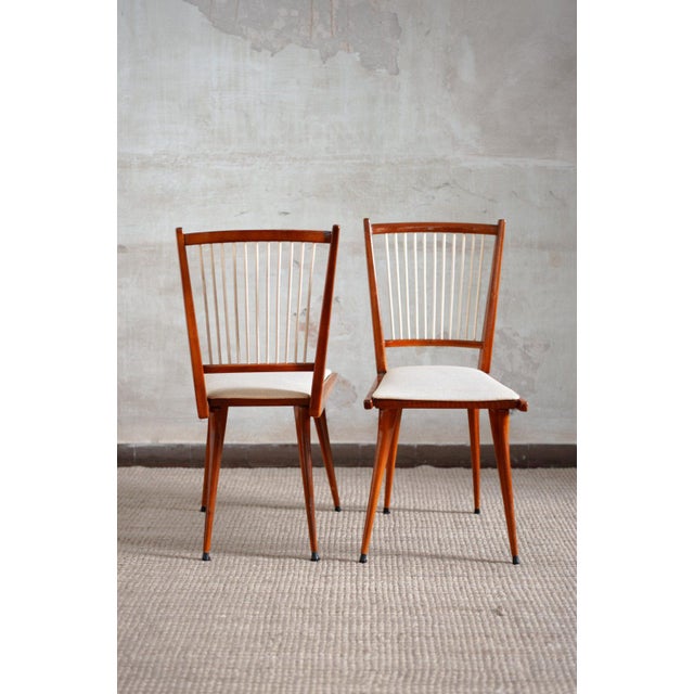 Vintage Lacquered Wooden Chairs, 1950s, Set of 6 For Sale - Image 4 of 10