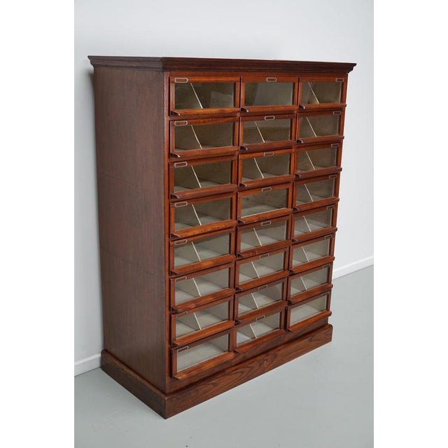 Vintage Dutch Oak / Mahogany Haberdashery Shop Cabinet, 1930s For Sale - Image 5 of 18