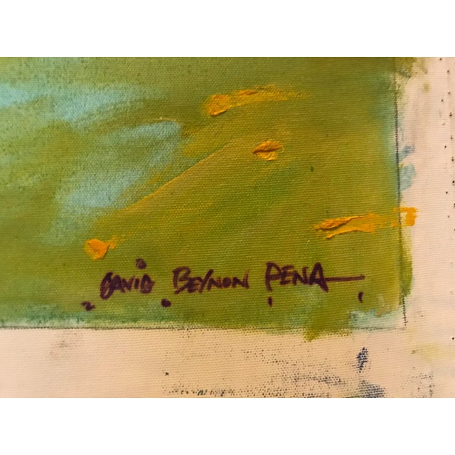 Gray House on a Hill Original Oil Painting For Sale - Image 4 of 4