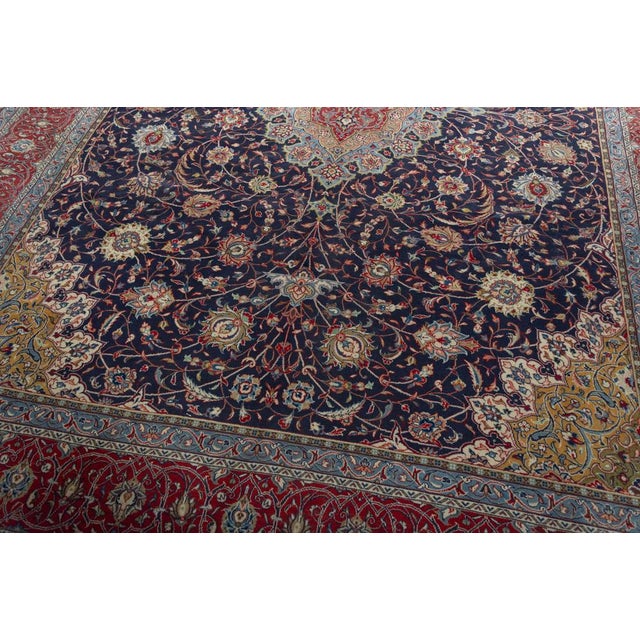 Textile Hand-Knotted Sarouk Cork Wool Rug, 2000s For Sale - Image 7 of 13
