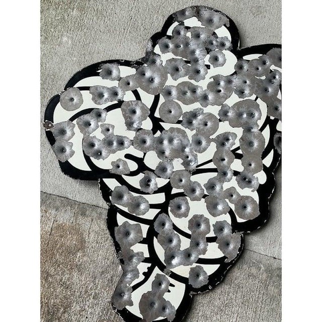 Metal Vintage Original Signed Bullet Stay Puft Man Wall Sculpture For Sale - Image 7 of 8